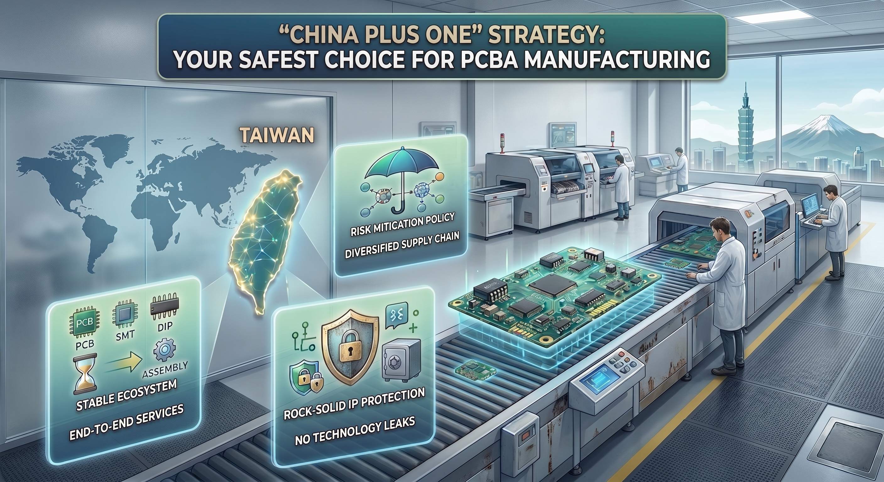 「中國加一」策略：為什麼台灣是您最安全的PCBA製造首選？