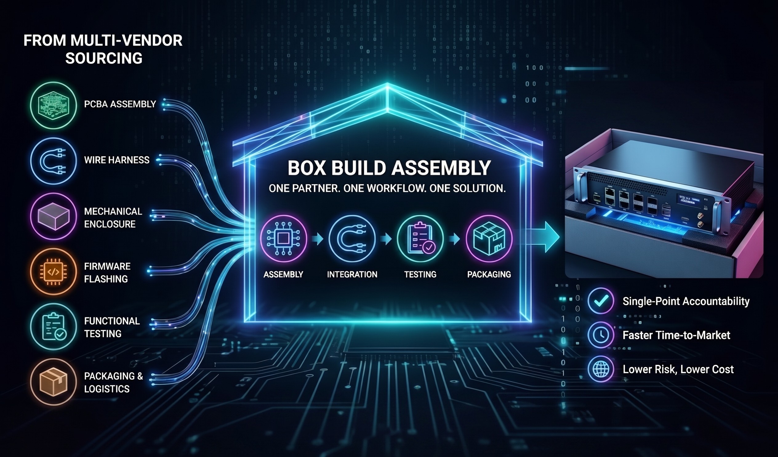 From Multi-Vendor Sourcing to Turnkey Integration: How Box Build Assembly Eliminates Hidden Costs in Mass Production